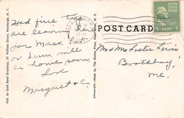 Marleborough New York Western Ave., Coca Cola Sign Vintage Postcard U4694 - Image 2