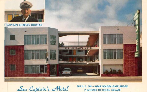 San Francisco California Sea Captain's Motel, Exterior Photochrome PC U4730