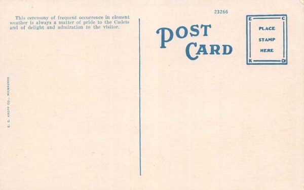 Culver Indiana Culver Military Academy Review White Border Vintage PC U4749 - Image 2