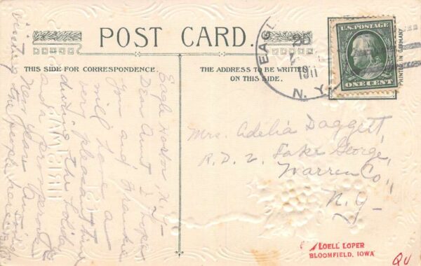 Christmas "Best Christmas Wishes" Winter Cabin Scene, Winsch, Vintage PC U4816 - Image 2