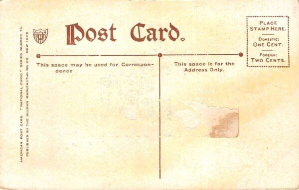 Valentines Greetings Italy National Cupid Ullman MFG Vintage Postcard AA67843 - Image 2