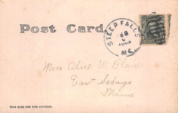 Steep Falls Maine Church Street Scene Real Photo Postcard AA67851 - Image 2