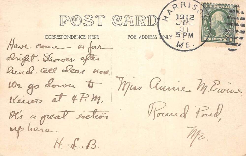 Harrison Maine The Common Street Scene Real Photo Postcard AA67853 - Image 2