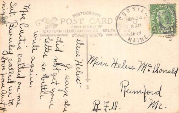 Steep Falls Maine Main Street Real Photo Vintage Postcard AA67859 - Image 2