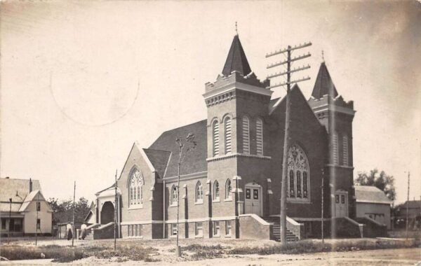 Shepherd Michigan Church Real Photo Vintage Postcard AA67862