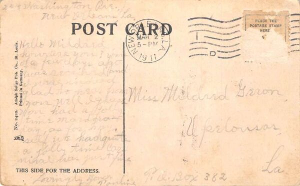 New Orleans Louisiana Ursulines Convent Hot Air Balloon Vintage Postcard AA67873 - Image 2