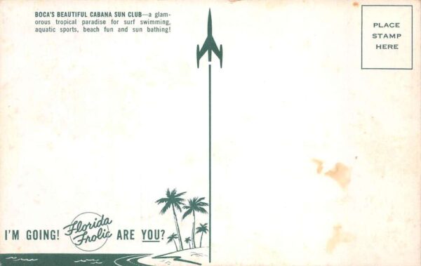 Florida Boca Cabana Sun Club Reserved for Oldsmobile Sales Stars PC AA67920 - Image 2