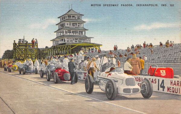 Indianapolis Indiana Motor Speedway Pagona Indy 500 Racetrack Postcard AA67923
