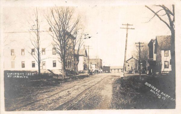 Milton Vermont Business District Street Scene Real Photo Postcard AA67931
