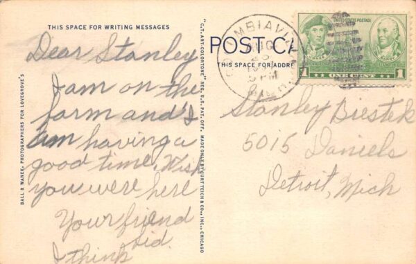Flint Michigan Bishop Airport Vintage Postcard AA67960 - Image 2