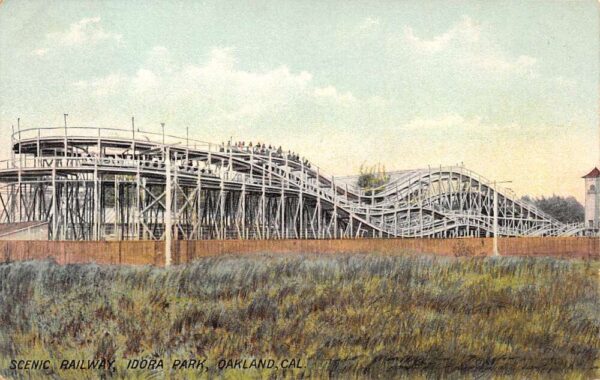 Oakland California Scenic Railway, Idora Park Vintage Postcard U4939