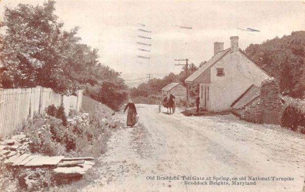 Braddock Heights Maryland Old Braddock Toll Gate, Nat'l. Turnpike B/W Photo Print PC U5001