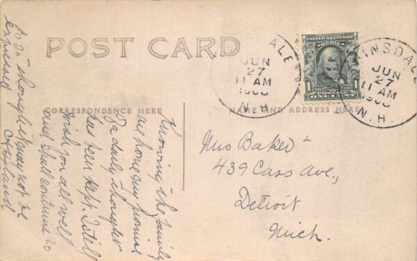 Hinsdale New Hampshire Dam Construction Real Photo Vintage Postcard AA68066 - Image 2