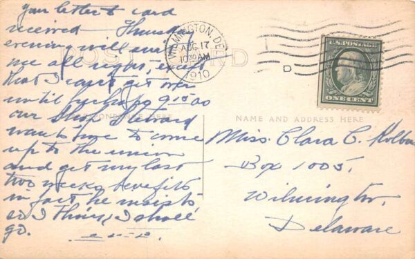 Wilmington Delaware Man Flying Airplane Real Photo Vintage Postcard AA68094 - Image 2