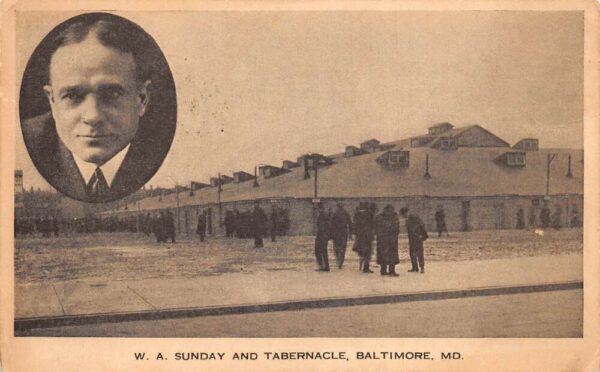 Baltimore Maryland William Sunday Tabernacle Vintage Postcard AA68128