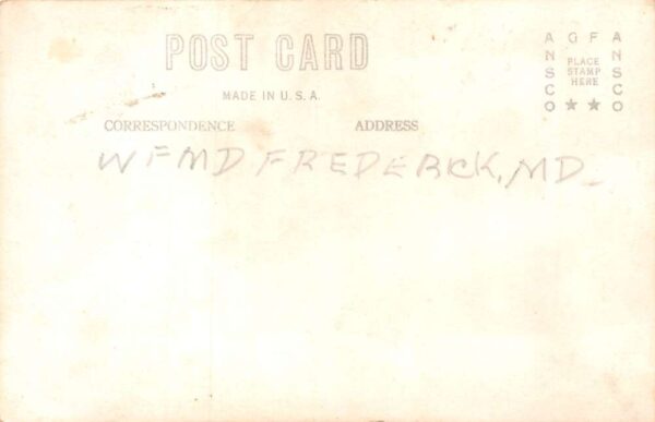 Frederick Maryland WFMD Frank and Mary Real Photo Vintage Postcard AA68138 - Image 2