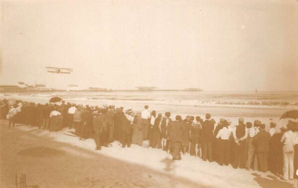 Atlantic City New Jersey Aviation Meet Airplane Flying Real Photo PC AA68152