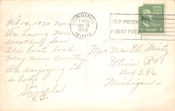 Virginia Minnesota The Iron Mines Real Photo Vintage Postcard AA68187 - Image 2
