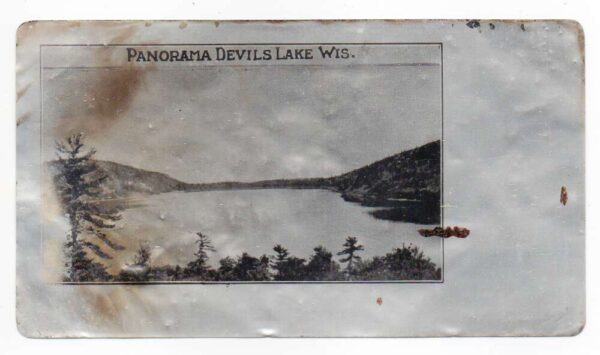 Devils Lake Wisconsin Scenic View Metal Novelty Tin Vintage Postcard AA68303