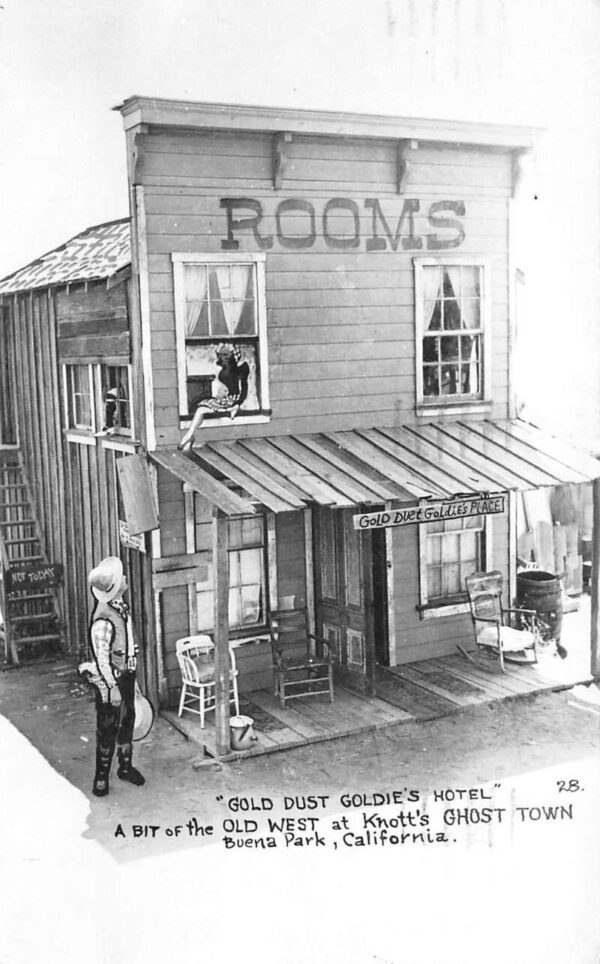 Knott's Berry Farms Ghost Town California Goldie's Hotel Real Photo PC AA68332