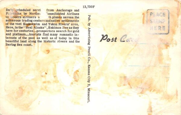 Nunapitchuk Alaska Eskimo Family on the Bering Sea Vintage Postcard AA68333 - Image 2