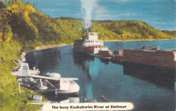 Sleitmut Alaska Kuskokwim River Tug Boat Vintage Postcard AA68334