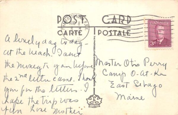 Dalvay Prince Edward Island Canada Surf Bathing Vintage Postcard AA68403 - Image 2