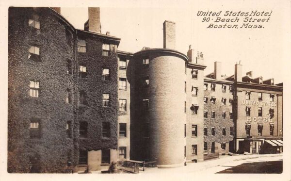 Boston Massachusetts United State Hotel Real Photo Vintage Postcard AA68406