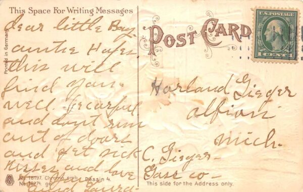 New Year Greetings Drunk Pigs Champagne Wine Humor Vintage Postcard AA68450 - Image 2
