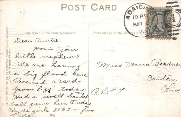 Greetings Married and Happy Fantasy Mushroom Faces Vintage Postcard AA68451 - Image 2