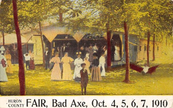 Bad Axe Michigan Huron County Fair Scene Vintage Postcard AA68452