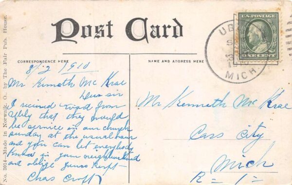 Bad Axe Michigan Huron County Fair Scene Vintage Postcard AA68452 - Image 2