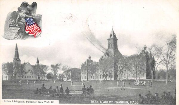 Franklin Massachusetts Dean Academy Baseball Game Sports Postcard AA68463