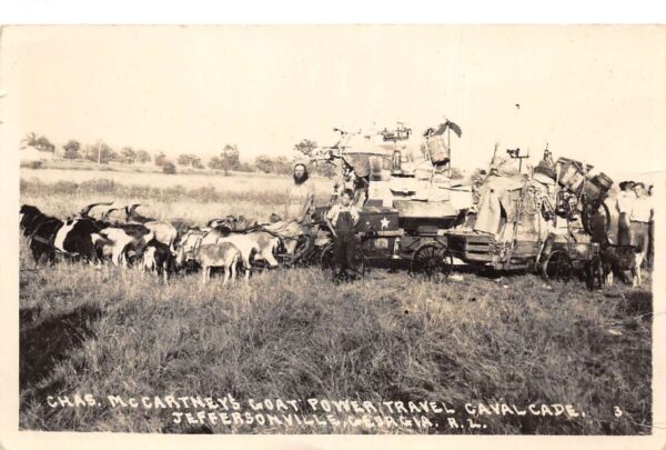 Jeffersonville Georgia McCartney's Goat Powered Travel Real Photo PC AA68496