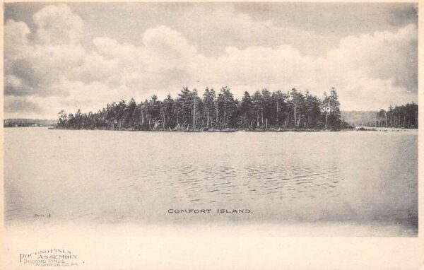 Pocono Pines Assembly Pennsylvania Comfort Island Scenic View Postcard AA68507