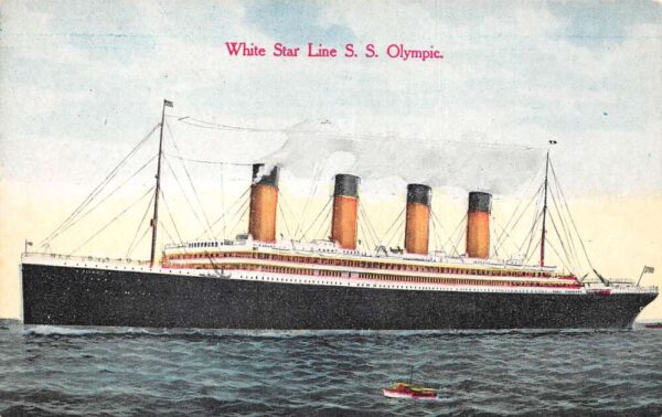 SS Olympic White Star Line Steamer Cruise Ship Vintage Postcard AA68534