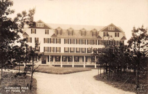 Mt Pocono Pennsylvania Devonshire Pines Real Photo Vintage Postcard AA68541