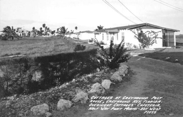 Greyhound Key Florida Greyhound Post Cottages Real Photo Postcard AA68558