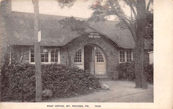 Mt Pocono Pennsylvania Post Office Vintage Postcard AA68559