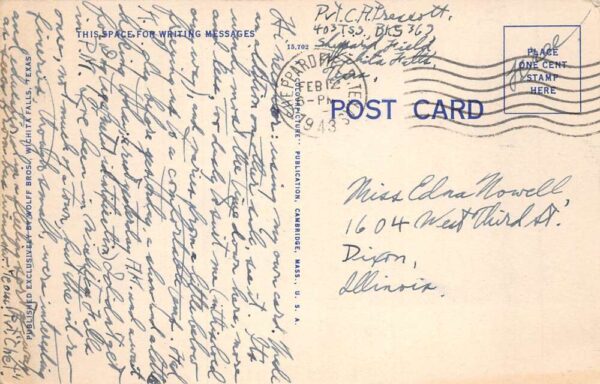 Wichita Falls Texas Sheppard Field ACTS Aerial View Linen Postcard AA68567 - Image 2