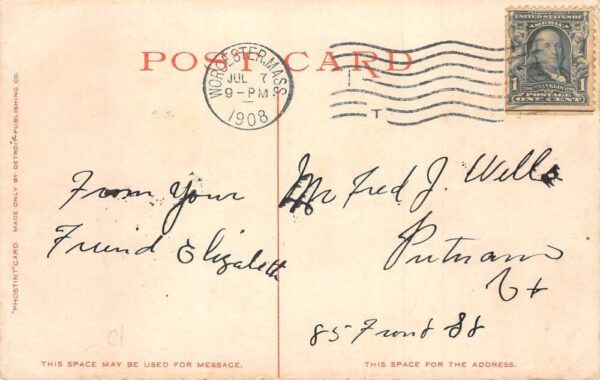 Worcester Massachusetts Bloomingdale Hospital Vintage Postcard AA68587 - Image 2