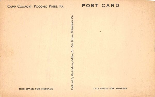 Pocono Pines Pennsylvania Camp Comfort Scenic View Vintage Postcard AA68596 - Image 2