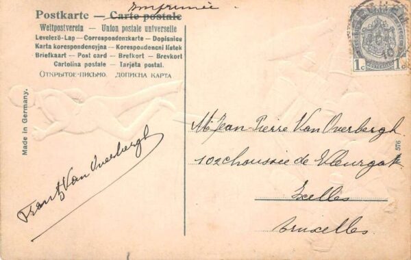 Bowling Greetings Man getting a Strike Vintage Postcard AA68614 - Image 2