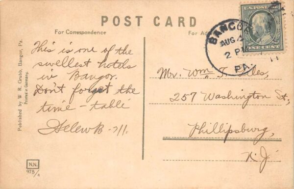 Bangor Pennsylvania The Colonial Vintage Postcard AA68680 - Image 2