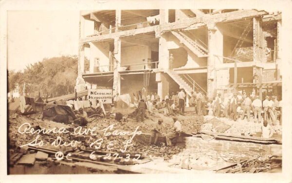 Washington DC Bonus Army Camp Penna Ave Building Ruins Real Photo PC AA68713