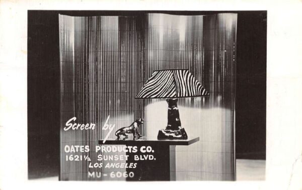 Los Angeles California Oates Furniture Ad Real Photo Vintage Postcard AA68720