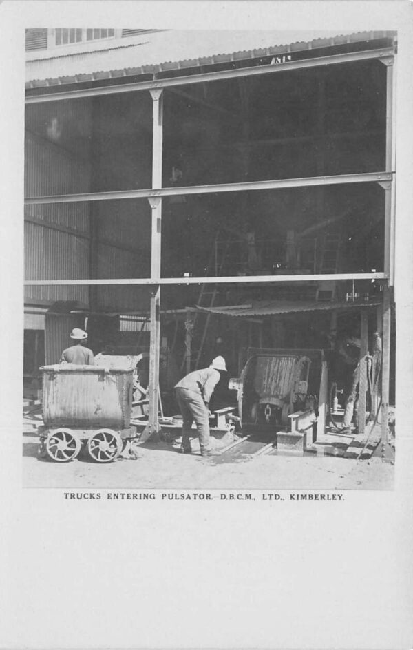 Kimberley South Africa De Beers Mining Trucks in Pulsator Real Photo PC AA68733