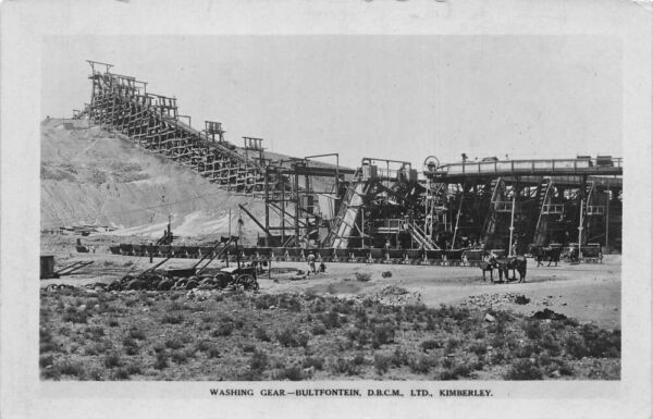Kimberley South Africa Bultfontein De Beers Mining Washing Real Photo PC AA68734