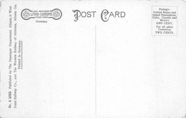 Western Railway Alabama New York New Orleans Limited Club Car Postcard AA68744 - Image 2