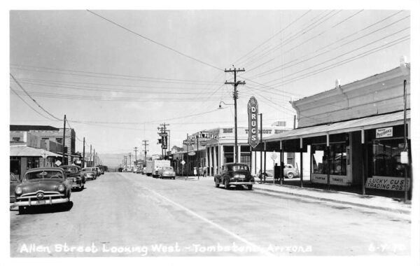 Tombstone Arizona Allen Street Looking West Real Photo Postcard AA68748